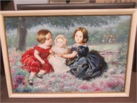 John Pieron oil painting, Children