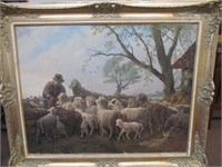 German oil painting, Sheep