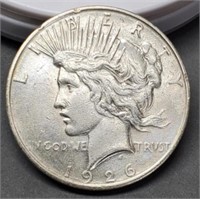 1926-D Peace Silver Dollar AU