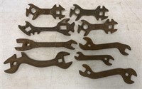 lot of 9 Wrenches Van Brunt, JD, others