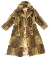 Fur Mid-Length Patchwork Coat