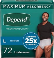 Depend Fresh Protection AdultUnderwear for Men 72