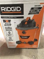 Ridgid 12 gallon wet/dry vac used (untested)