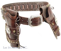 A. Harris Western Leather Belt and Holster Set