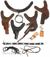 A. Harris Leather Holster Western Lot