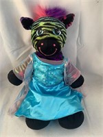 Rainbow Zebra BAB Plush in Elsa Dress