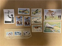AVIATION: Group of Cards, Photos, Stamps