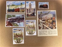 TRAINS: Group of Antique German Cards