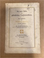 FIRST AID: Antique Book from Germany (1906)