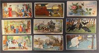 9 x Victorian STOLLWERCK CHOCOLATE Cards (1898)