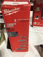 Milwaukee set of 5 locking pliers