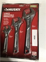 Husky 3 piece adjustable wrench set