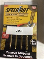 Speed out titanium damaged screw extractor