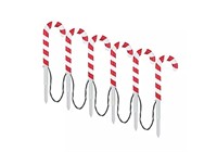 11' Candy Cane Pathway Yard Stakes, 6 Ct. LightSho
