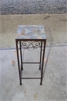 Tile Top Plant Stand 8" X 8" X 20"