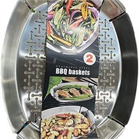 2-pack Linkfair Stainless Steel BBQ Baskets  Oven-
