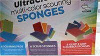 72 Pack Ultra Clean Multi-Color Scouring Sponges