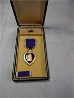 Vintage Purple Heart Medal & Box Named Recipient