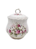 Antique Flower Design Porcelain Compote