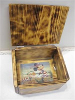11"x 9"x 7" Mickey Mouse Wood Hinged Box