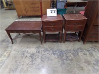3 Piece End Table's & Coffee Table, Wabash, Indian