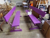 2- Wood & Metal Benches