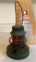 Lantern with red glass