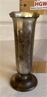Metal vase made in Japan