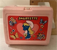 Plastic Smurfette lunchbox