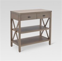 Owings Console Table with 2 Shelves and Drawers
