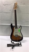 Fender Electric Guitar w Stand Q8B