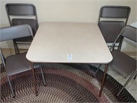 4-Excellent condition folding chairs with table