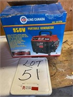 Unused 950W King Canada Generator
