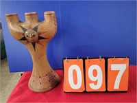Mexican Clay candleabra