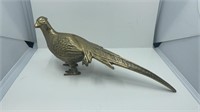 Large Vintage Brass Pheasant 13" Long X 5" High
