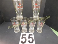 Set Of 6 Budweiser Glasses