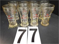 8 Budweiser Glasses