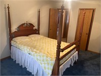 Full size cherry bed Buyer must take mattress and