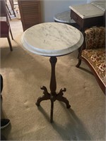 marble top plant stand 14"x35”