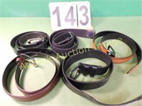 Lot of 5 Belts Various Colors and Sizes
