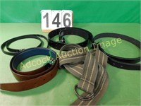 Lot of 5 Belts Various Colors and Sizes
