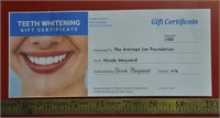 $100 teeth whitening gift certificate