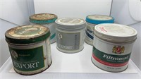 5 Vintage Tobacco Tins