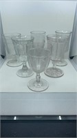 6 EAPG Water Glasses Various Patterns Circa 1920