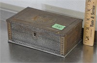 Vintage metal cash box, no key