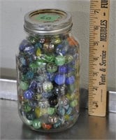 Marbles in a canning jar