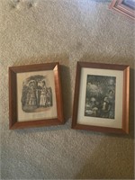framed antique victorian prints