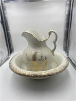 porcelain bowl and pitcher