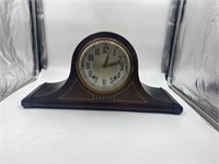 vintage wood mantle clock