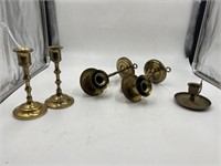 Brass wall sconces, candlestick holders